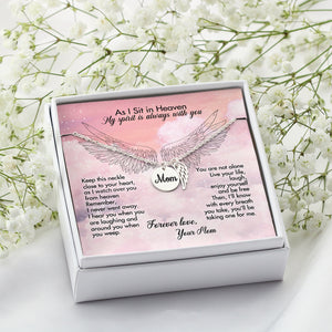 Heaven Mom My Spirit Is Always With You - Personalized Mom Remembrance Necklace - Jewelry - GoDuckee