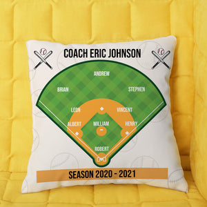 Personalized Baseball Field Pillow - Custom Name - Pillow - GoDuckee