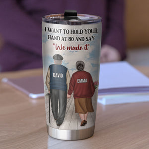 Personalized Old Couple Tumbler - To My Husband I Love You - Tumbler Cup - GoDuckee