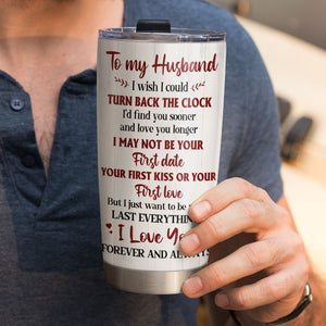 Personalized Old Couple Tumbler - To My Husband I Love You - Tumbler Cup - GoDuckee