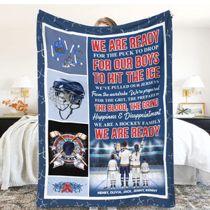 Personalized Hockey Family Blanket - We Are Ready - Blanket - GoDuckee