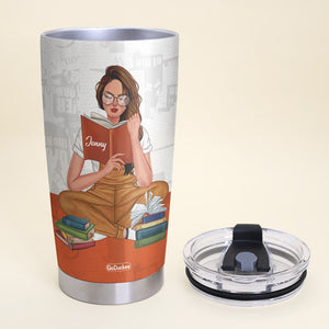 The Secret Of Living Happily Ever After Personalized Reading Books Tumbler Cup Gift For Book Lovers - Tumbler Cup - GoDuckee
