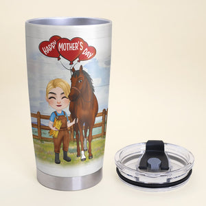 You Are The Best Horse Mom Ever, Personalized Tumbler, Gift For Horse Lovers, Gift For Mom, Mother's Day Gift - Tumbler Cup - GoDuckee