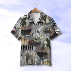 Personalized Veteran Hawaiian Shirt, Aloha Shirt, Gift For Him - Hawaiian Shirts - GoDuckee