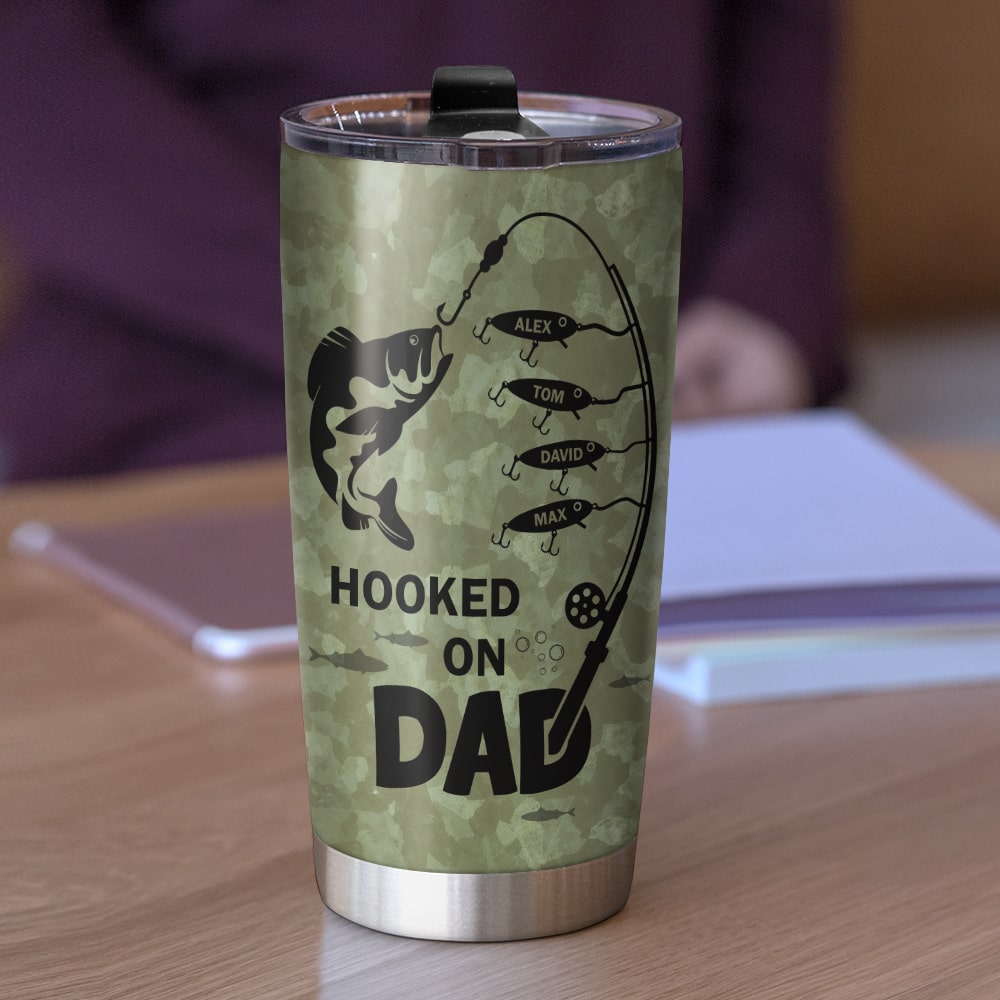 Penny-Wise Perfection Hooked on Daddy Fishing Engraved YETI