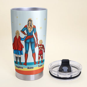 Super Mom Is Here - Personalized Tumbler - Mother's Day Gift - Tumbler Cup - GoDuckee