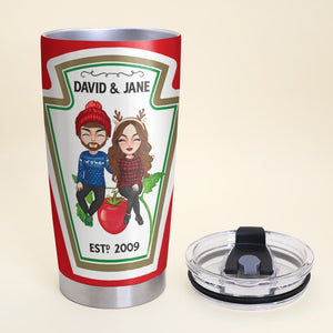 I Love You From My Head Tomatoes Personalized Couple Tumbler, Gift For Couple - Tumbler Cup - GoDuckee