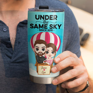 Under The Same Sky, Personalized Tumbler, Funny Gift For Couple - Tumbler Cup - GoDuckee