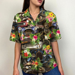 Classic Car Hawaiian Shirt, Aloha Shirt, Floral Pattern, Summer Gift - Hawaiian Shirts - GoDuckee