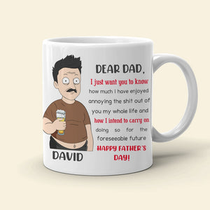 Dear Dad Happy Father's Day Personalized Mug Gift For Dad - Coffee Mug - GoDuckee