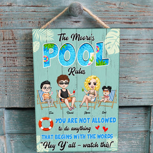 You Are Not Allowed To Do Anything Personalized Swimming Pool Metal Sign - Metal Wall Art - GoDuckee