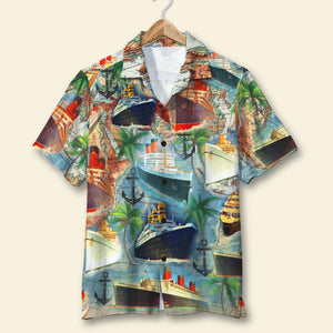 Cruising Vintage Map Hawaiian Shirt, Aloha Shirt, Gift For Cruising Lovers - Hawaiian Shirts - GoDuckee