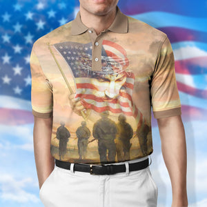 We The People Solemnly Swear To Protect Personalized Veteran Polo Shirt Gift For Him - AOP Products - GoDuckee