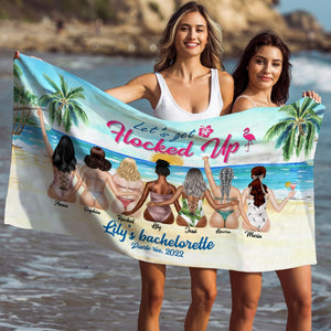 Let's Get Hocked Up Personalized Friends Beach Towel Gift For Friends - Beach Towel - GoDuckee