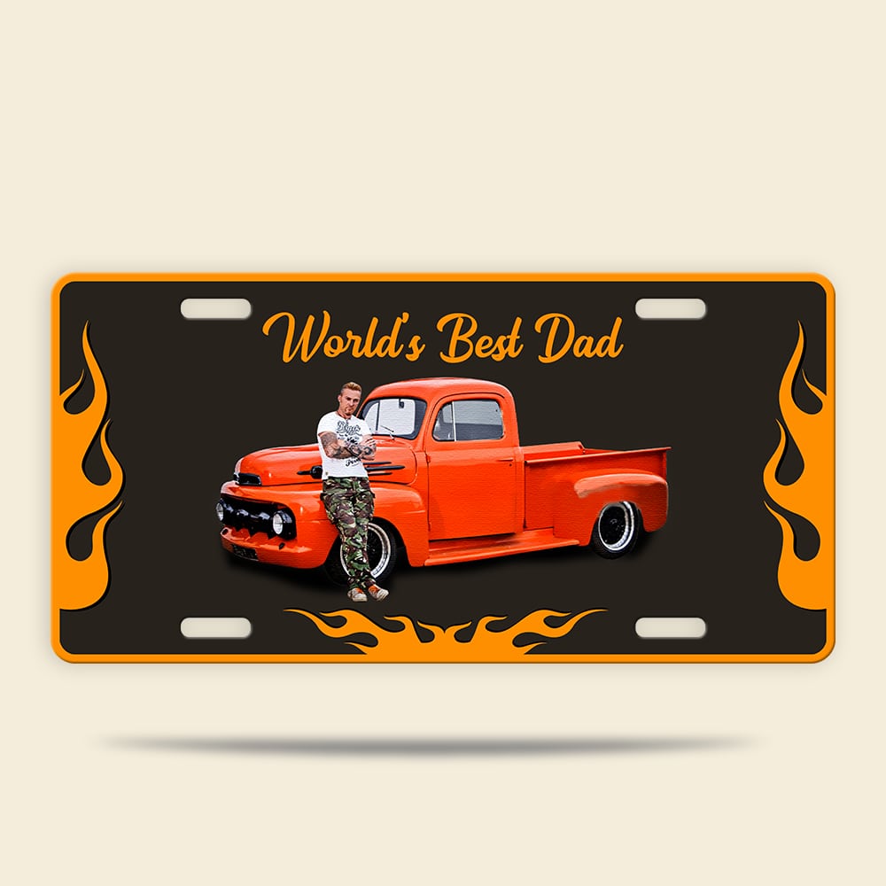 Custom Photo Hot Rod Father's Day Metal Sign Gift For Dad - Metal Wall Art - GoDuckee