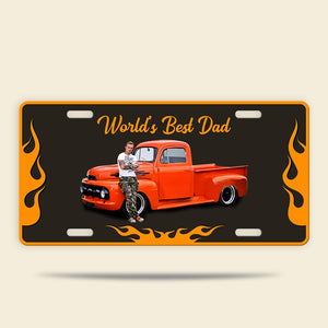 Custom Photo Hot Rod Father's Day Metal Sign Gift For Dad - Metal Wall Art - GoDuckee