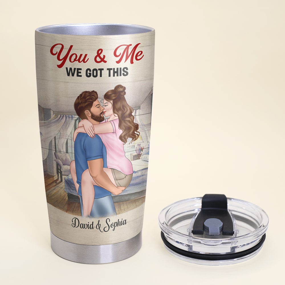 I'm Really Trying To Say So Much More Than Those Three Little Words - Personalized Couple Tumbler - Gift For Couple - Tumbler Cup - GoDuckee