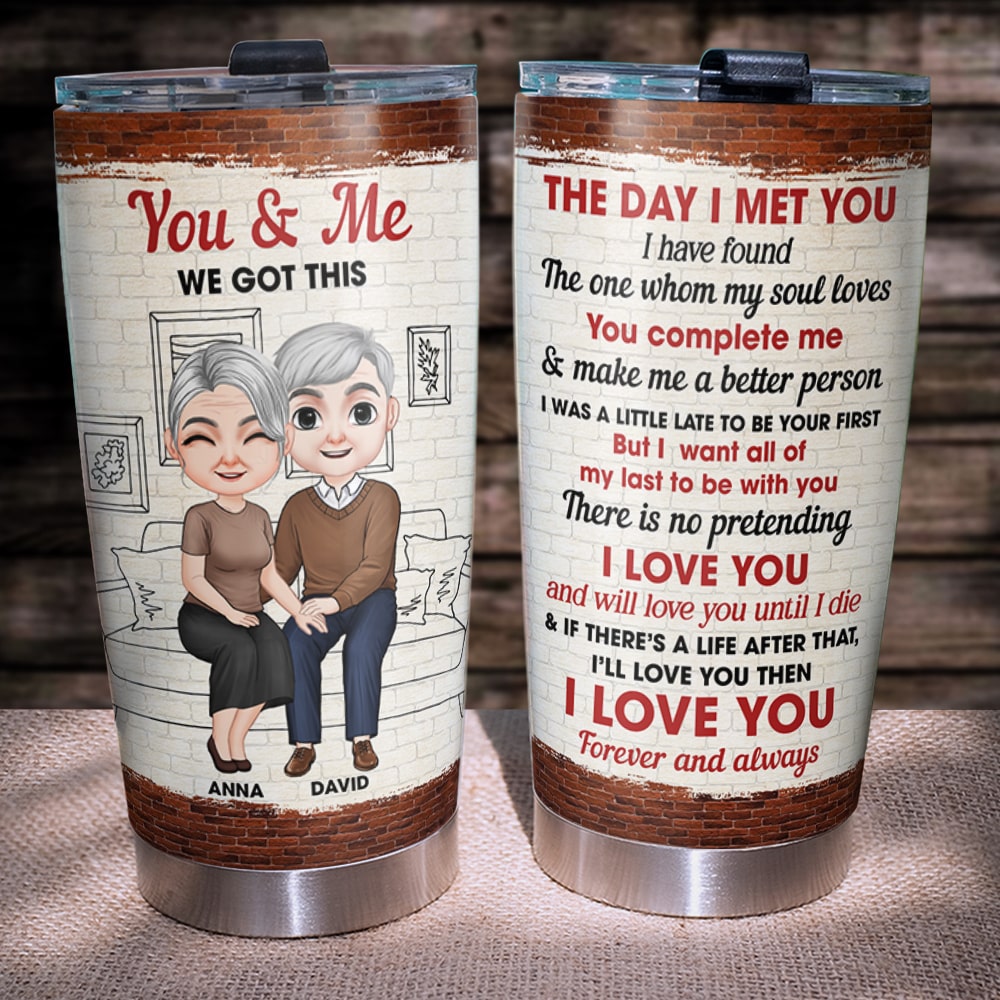 The Day I Met You, Personalized Tumbler, Gifts For Couple - Tumbler Cup - GoDuckee