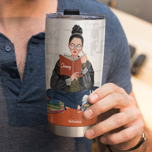 And She Lived Happily Ever After Personalized Reading Books Tumbler Cup Gift For Book Lovers - Tumbler Cup - GoDuckee