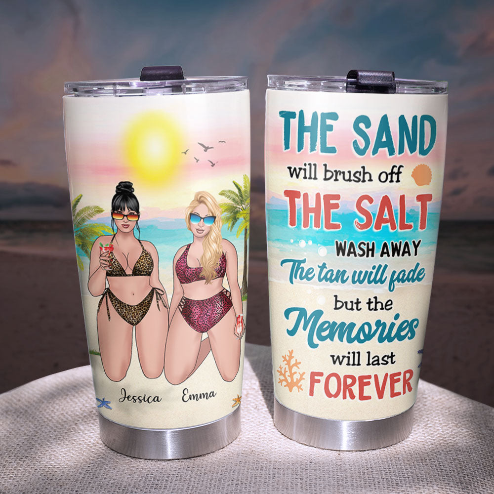 Personalized Beach Girls Tumbler - Sun Tan The Tan Will Fade