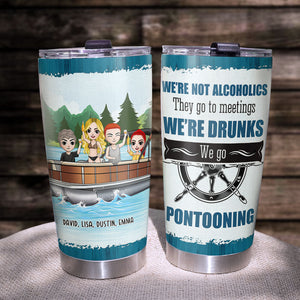 Personalized Pontoon Friends Tumbler Cup - We Go Pontooning - Tumbler Cup - GoDuckee