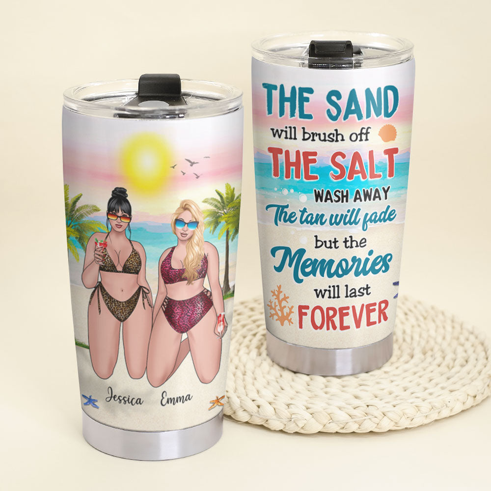 Personalized Beach Girls Tumbler - Sun Tan The Tan Will Fade