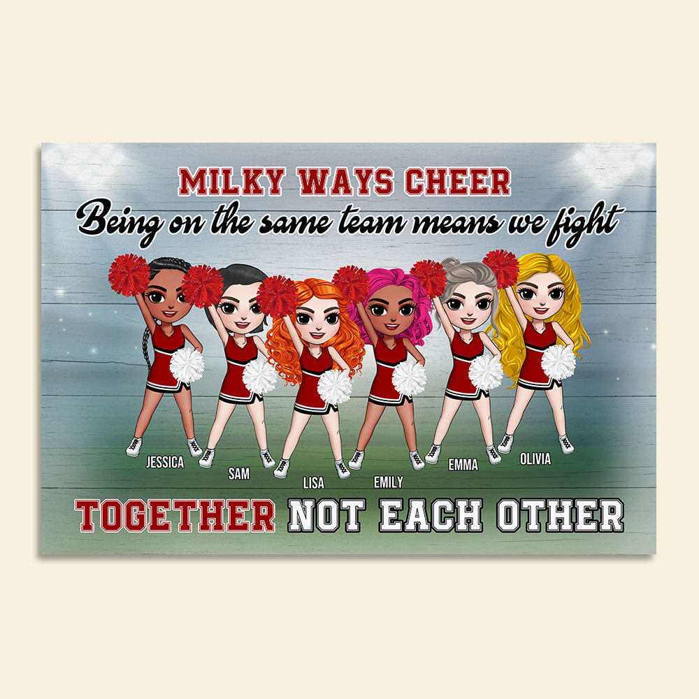 Personalized Cheerleading Girls Poster - Being On The Same Team - Poster & Canvas - GoDuckee