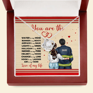 Firefighter Couple You Are The Love - Personalized Love Knot Necklace - Jewelry - GoDuckee