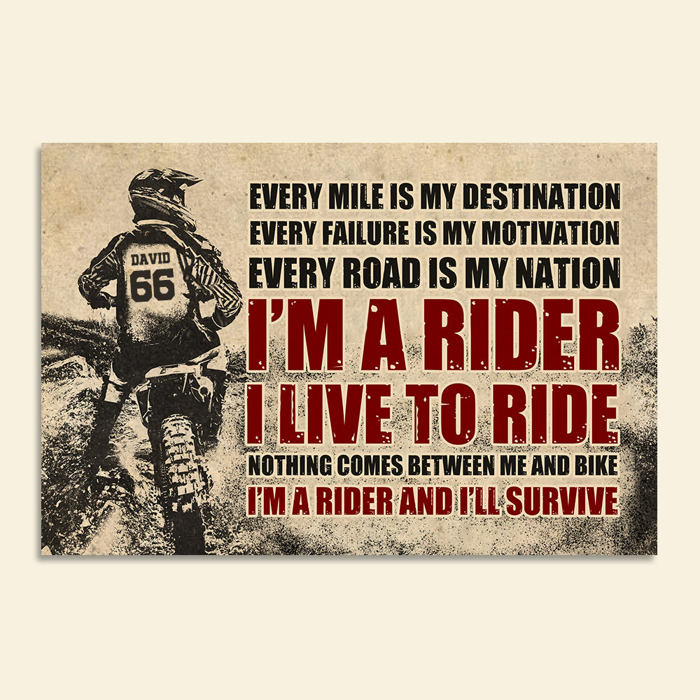 Motocross - Personalized Dirt Bike Racer Poster - Be The One Everyone Wants To Watch - Poster & Canvas - GoDuckee