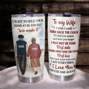 Personalized Old Couple Tumbler - To My Wife I Love You - Tumbler Cup - GoDuckee