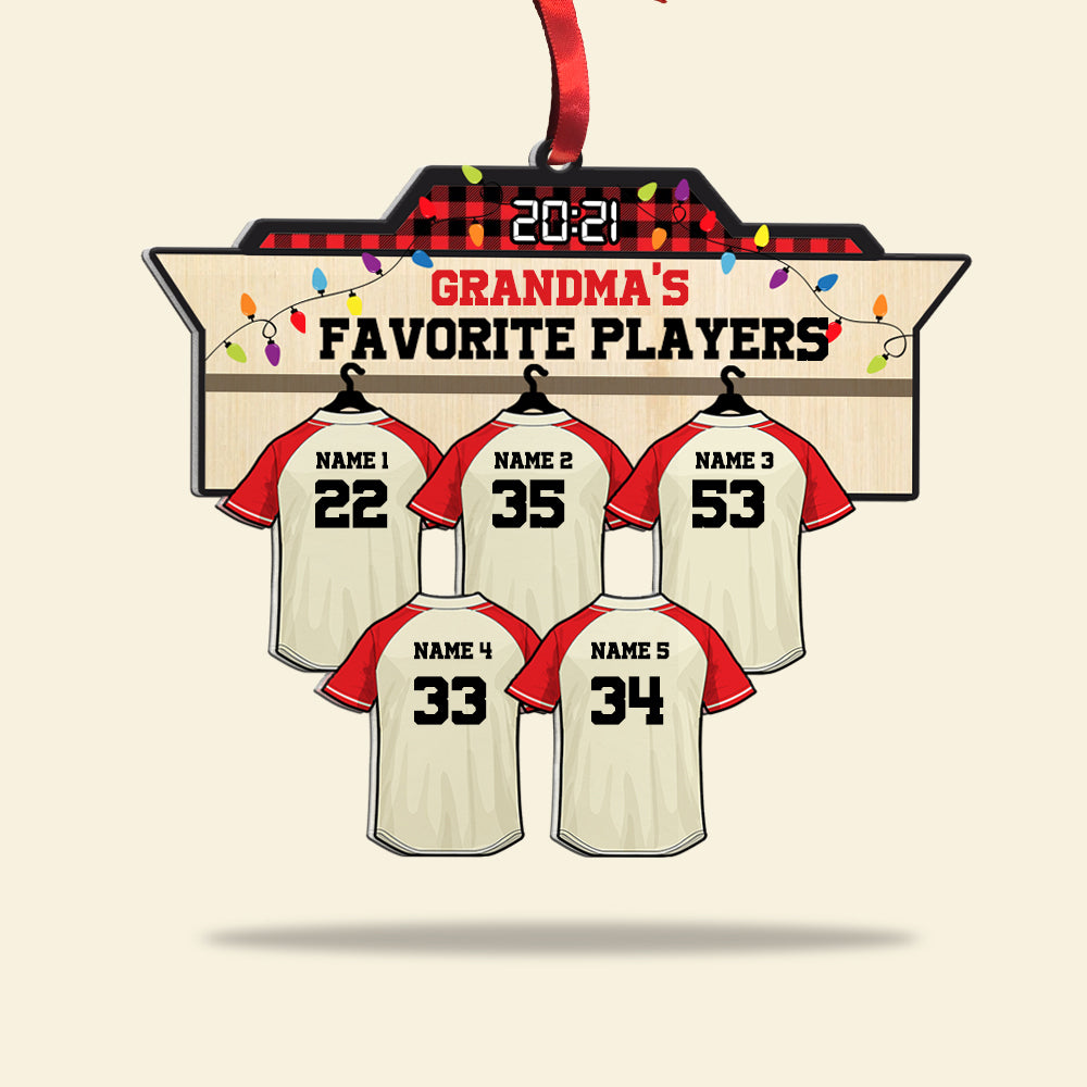 Baseball Favorite Players - Personalized Ornament - Ornament - GoDuckee