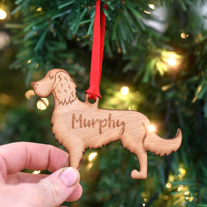 Springer Spaniel Personalized Christmas Dog Wood Ornament 01pjxx240822-41 - Ornament - GoDuckee