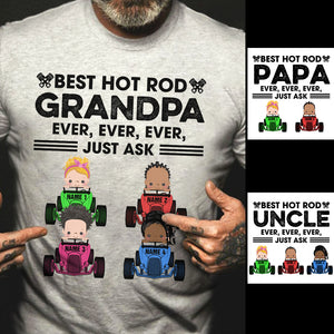 Personalized Father's Day Gifts, Best hot rod Grandpa ever, Just ask Custom Kids Shirts - Shirts - GoDuckee
