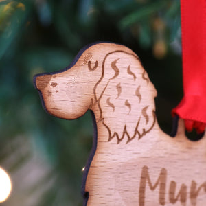 Springer Spaniel Personalized Christmas Dog Wood Ornament 01pjxx240822-41 - Ornament - GoDuckee