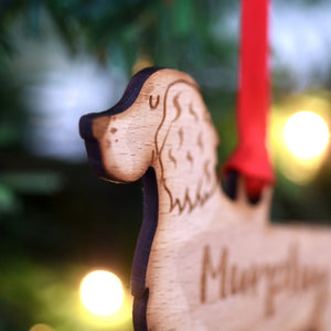 Springer Spaniel Personalized Christmas Dog Wood Ornament 01pjxx240822-41 - Ornament - GoDuckee