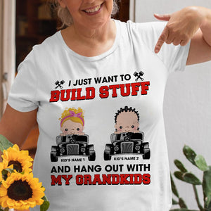 Personalized Gifts For Grandparents, built stuff and hang out with my grandkids, Custom Shirts - Shirts - GoDuckee
