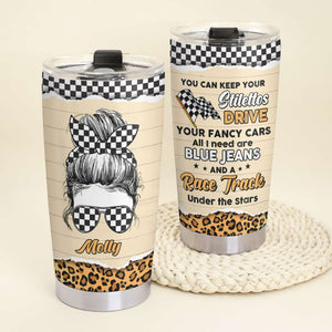 Personalized Racing Girl Tumbler - You Can Keep Your Stilettos Drive Your Fancy Cars - Tumbler Cup - GoDuckee