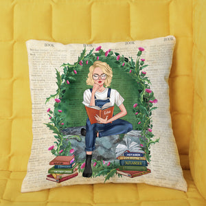 Outlander Book Collection, Personalized Girl Reading Book Pillow, Gift for Fans - Pillow - GoDuckee