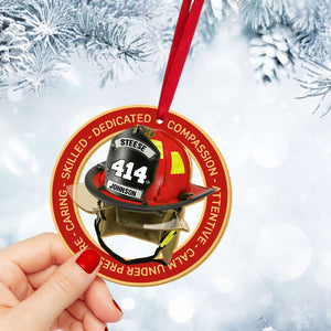 Firefighter Acrylic Shape Ornament, Christmas Tree Decor - Ornament - GoDuckee