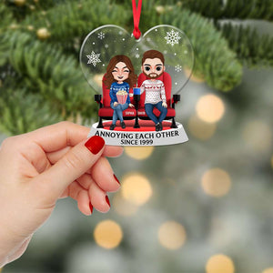 Annoying Each Other, Movie Couple Ornament, Personalized Acrylic Ornament, Anniversary Gift For Couple - Ornament - GoDuckee