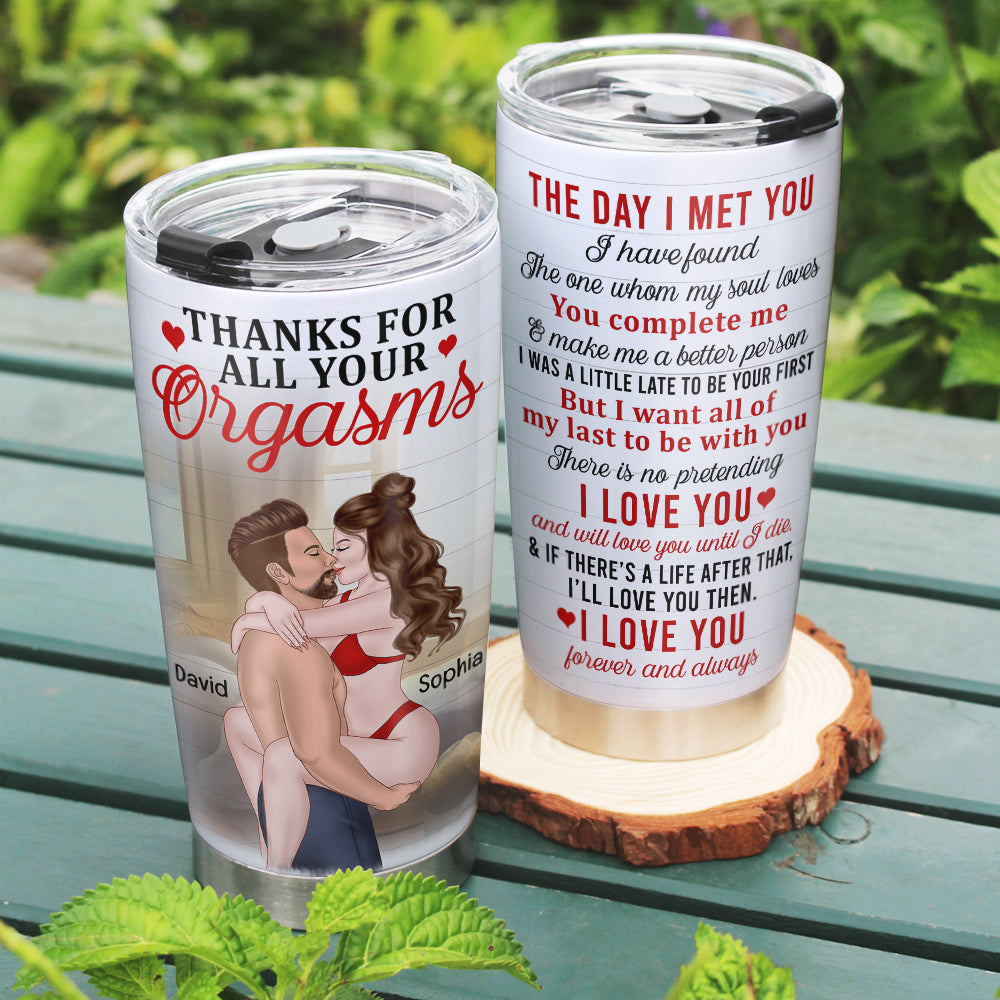 Love You Forever And Always Personalized Tumbler, Gift For Husband, Couple Romantic Kissing Tumbler, Anniversary, Birthday Gift - Tumbler Cup - GoDuckee