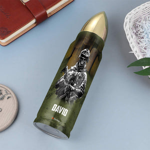 Personalized Veteran Bullet Tumbler Custom Military Unit Gift For Him - Water Bottles - GoDuckee