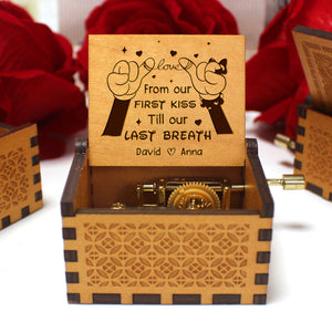 From Our Kiss Till Our Last Breath Perfect Personalized Music Box, Couple Gift - Decorative Plaques - GoDuckee