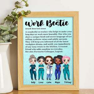 Personalized Nurse Bestie Poster - Work Besties Definition - Poster & Canvas - GoDuckee