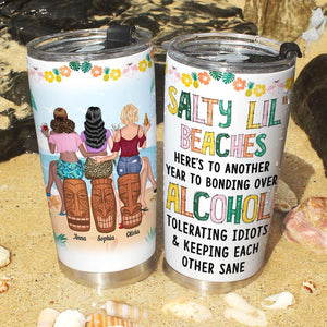 Salty Lil' Beaches Personalized Tumbler Cup, Friends Gift - Tumbler Cup - GoDuckee