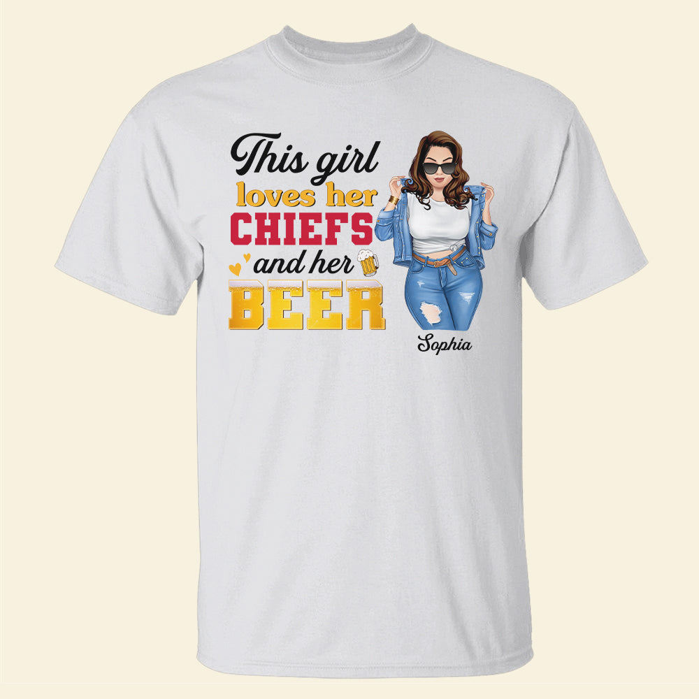 American Football Girl 03BHTN010223TM Personalized Shirt - Shirts - GoDuckee
