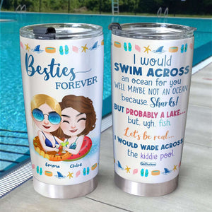Besties Forever, Personalized Friends Tumbler - Tumbler Cup - GoDuckee