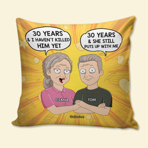 Personalized Elder Couple Pillow Old Man And Woman - Pillow - GoDuckee