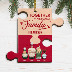 Together We Make A Family, Personalized Family Acrylic Shape Onarment, Christmas Gift - Ornament - GoDuckee