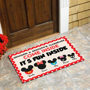 Come Inside It's Fun Inside, Personalized Family Doormat, Gift For Family - Doormat - GoDuckee